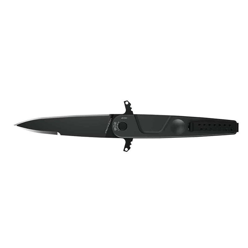 ExtremaRatio BD2 LUCKY BLACK pocket knife Bohler N690 steel plain edge blade - GoMilitar