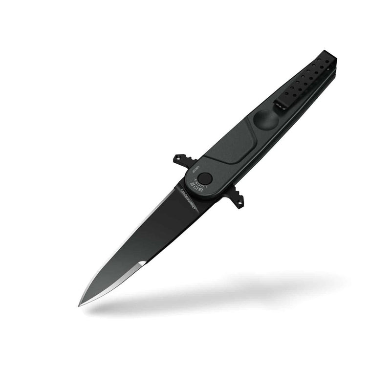 ExtremaRatio BD2 LUCKY BLACK pocket knife Bohler N690 steel plain edge blade - GoMilitar