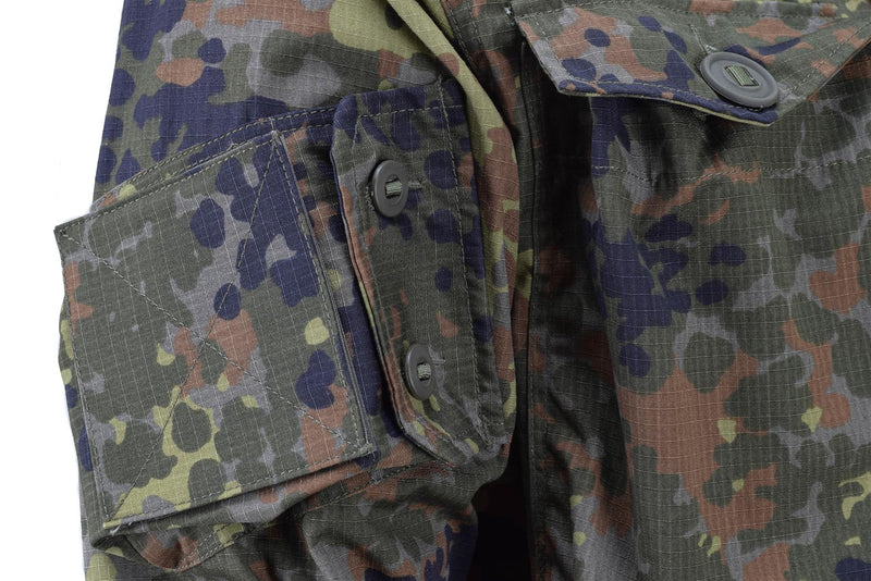 Veste de campagne de style militaire allemand de marque TACGEAR, camouflage flecktarn pour troupes commando 