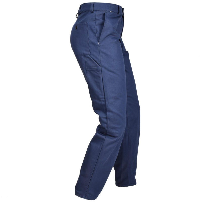 Pantalon de travail militaire italien d'origine Pantalon de surplus militaire bleu en coton neuf