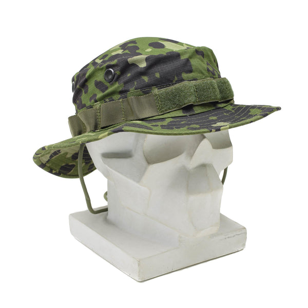 Chapeau Boonie de style armée danoise de marque TACGEAR M84 camouflage ripstop trous d'aération bord large