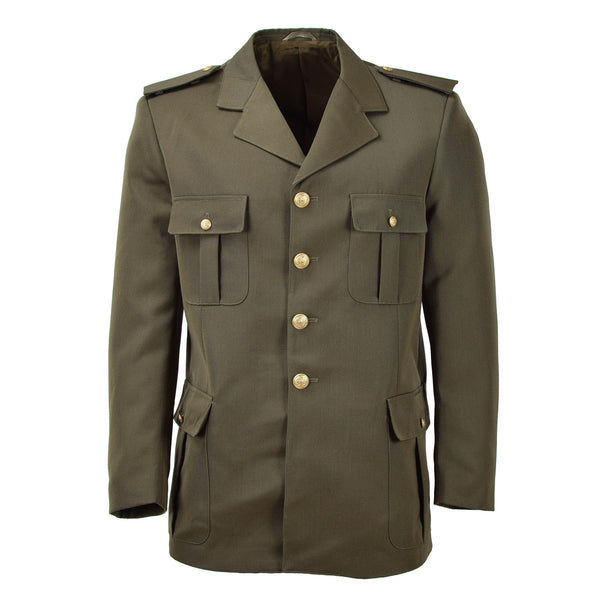 Veste militaire italienne d'origine VERDE, tenue de défilé vintage marron