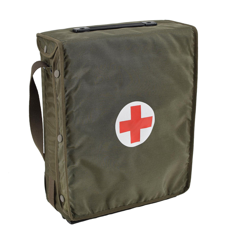 Sac de premiers secours original de l'armée autrichienne à bandoulière olive pour médecin, survie médicale, NEUF