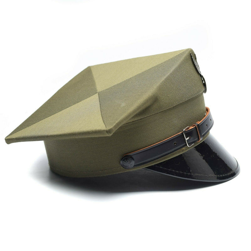 Véritable casquette militaire polonaise à visière pour officier de l'armée polonaise Olive NEUF