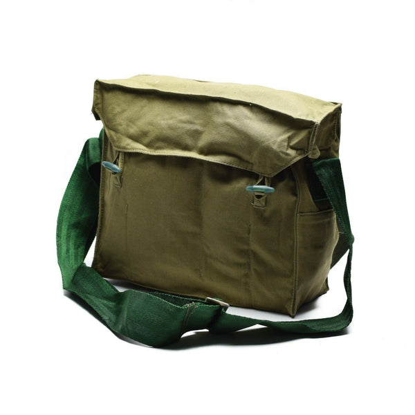 Sac à dos de l'armée bulgare authentique en toile kaki, sac à bandoulière latéral NEUF