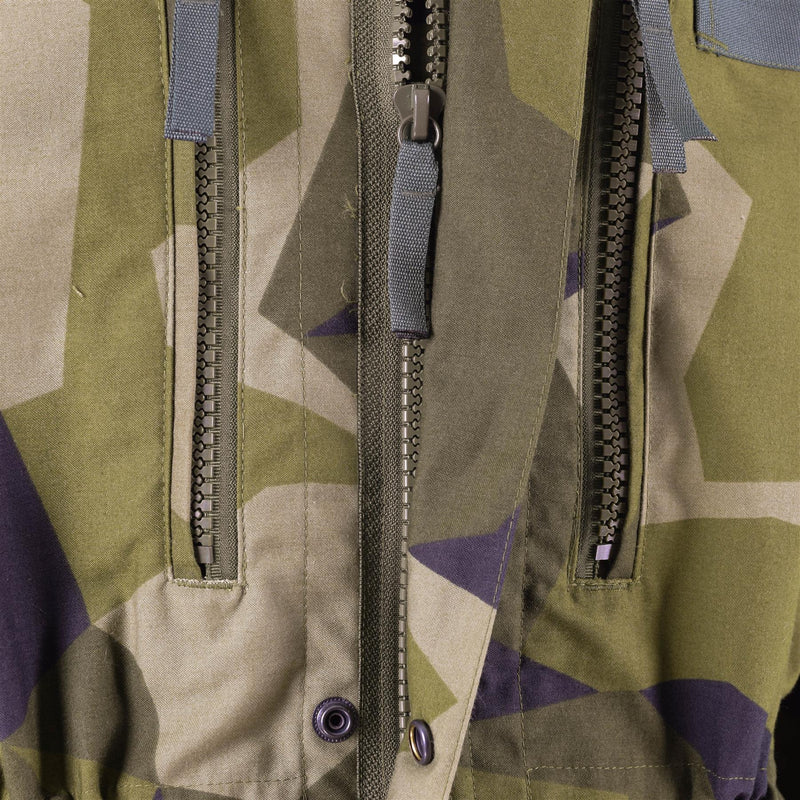 Veste lourde originale de l'armée suédoise M90 ​​avec camouflage éclaté pour troupes militaires sur le terrain NEUF