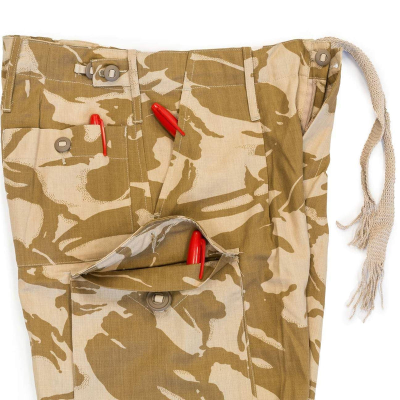 Véritable pantalon de combat de l'armée britannique Pantalon militaire du désert 95 léger NEUF