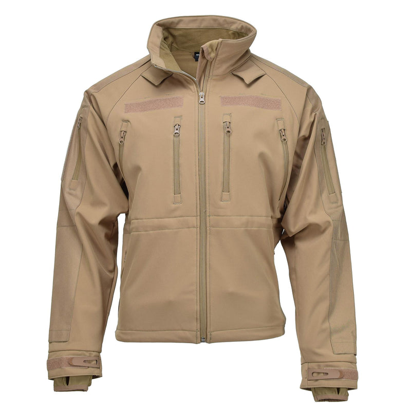 Veste de randonnée coupe-vent MIL-TEC Softshell coupe-vent Zips doublure polaire Coyote