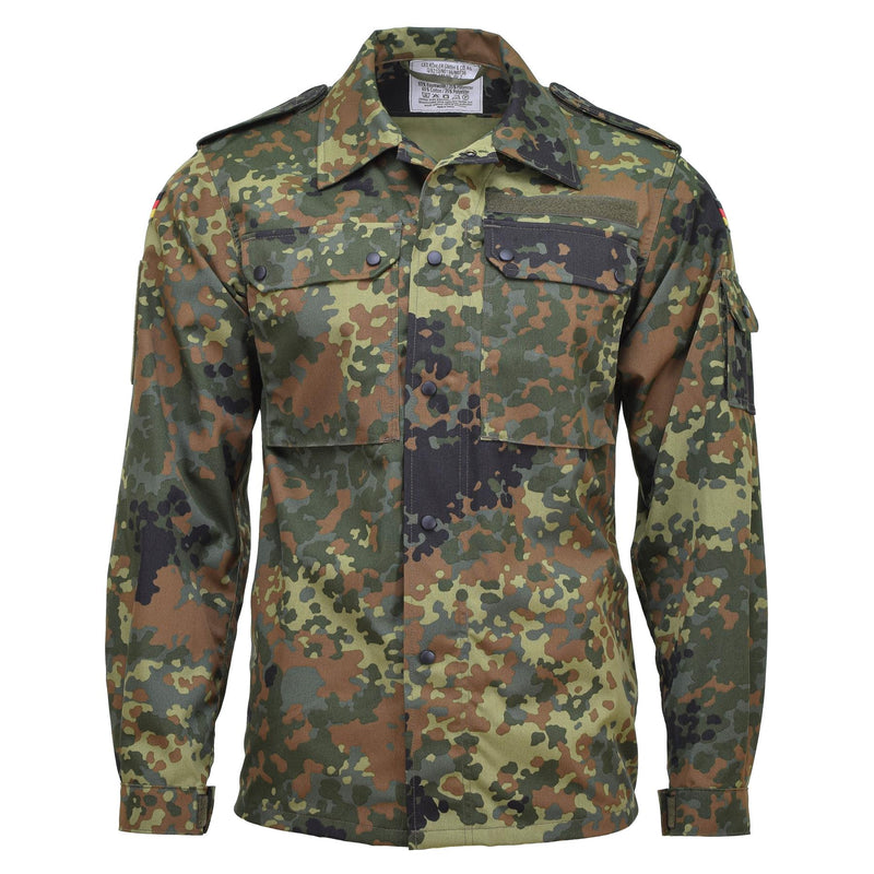 Chemises militaires tactiques Leo Kohler, veste de combat légère camouflage flecktarn BW