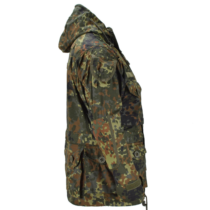 Mil-Tec Brand Jacket RipStop Smock German army Flecktarn Camo Parka Men's wear