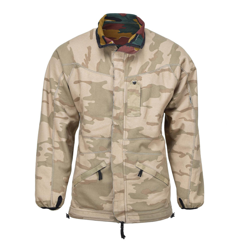 Veste polaire originale de l'armée belge réversible coupe-vent BDU jigsaw jumper