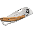 Fox Knives Brand folding pocket knife wood handle satin coated 440 stainless steel - GoMilitar