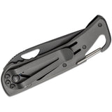 Couteau pliant Fox Knives en acier 440 revêtu de titane noir, manche en aluminium