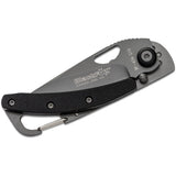 Couteau pliant Fox Knives en acier 440 revêtu de titane noir, manche en aluminium