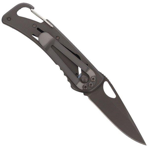 Couteau pliant Fox Knives en acier 440 revêtu de titane noir, manche en aluminium