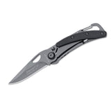 Couteau pliant Fox Knives en acier 440 revêtu de titane noir, manche en aluminium