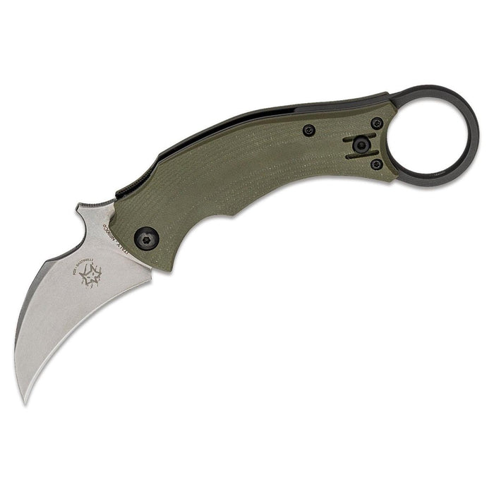 Fox Knives FX - 591 ODSW couteau de poche karambit oiseau noir pliant tactique Hawkbill - GoMilitar