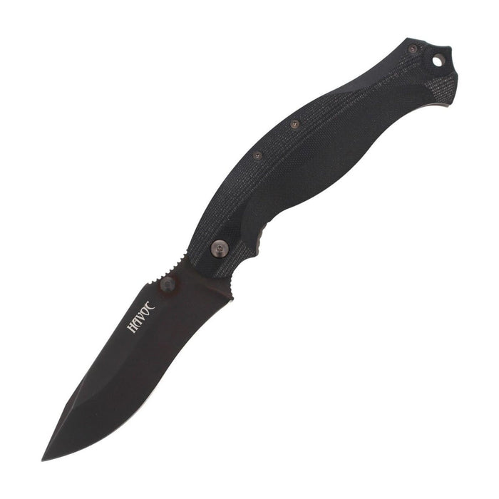 Fox Knives HAVOC couteau de poche Titanium Frame Lock couteau pliant manche G10 noir - GoMilitar