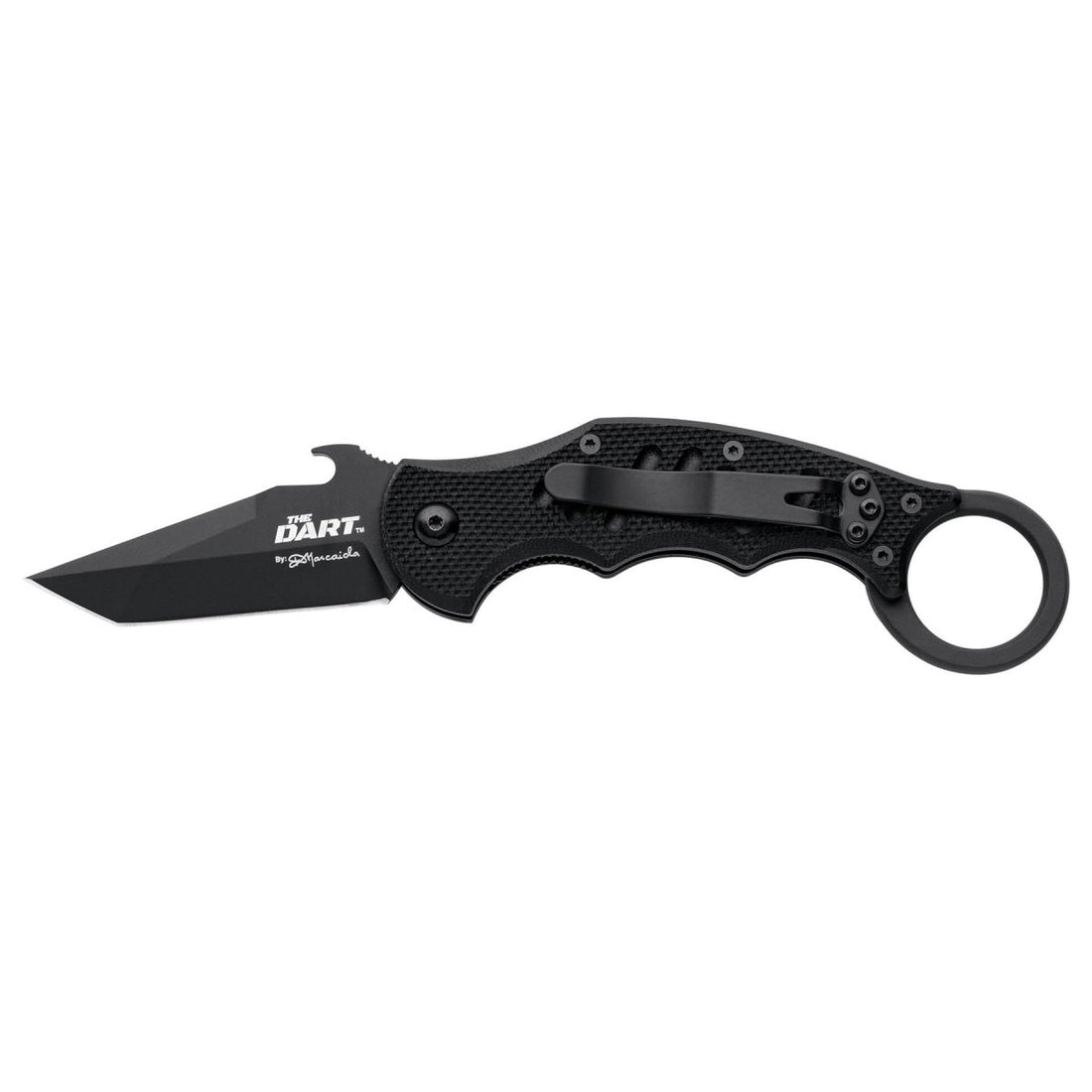 Fox Knives THE DART Tanto Couteau de poche Acier inoxydable N690Co Noir idroglider
