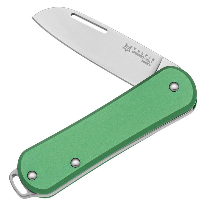 Fox Knives VULPIS FX - VP108 OD Couteau de poche pliant en acier inoxydable N690Co Vert - GoMilitar