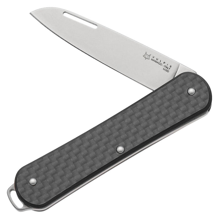 Fox Knives VULPIS FX - VP130 CF Couteau de poche 59 - 61 HRC Acier inoxydable M390 - GoMilitar