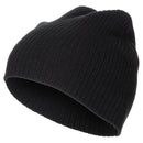 Fox Outdoor Knitted Beanie Hat Extra Short One Size Two Layer Acrylic Black - GoMilitar