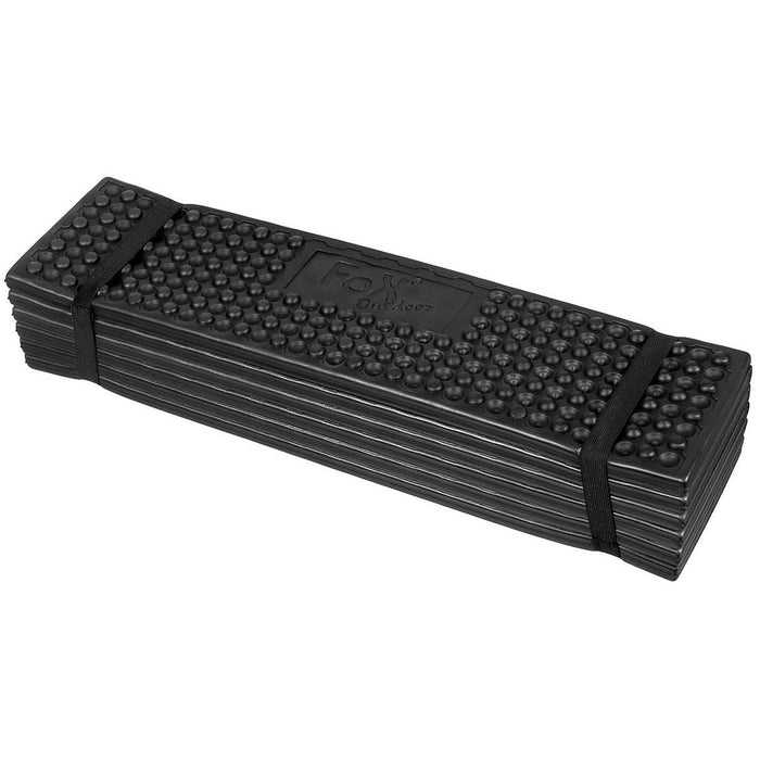 Tapis de couchage thermique extérieur FoX Tapis de camping léger pliable noir - GoMilitar