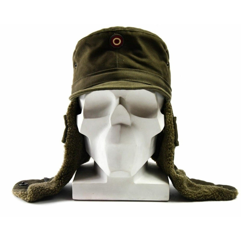 Véritable casquette militaire d'hiver de l'armée autrichienne, insigne d'insigne OD, chapeau olive, NEUF