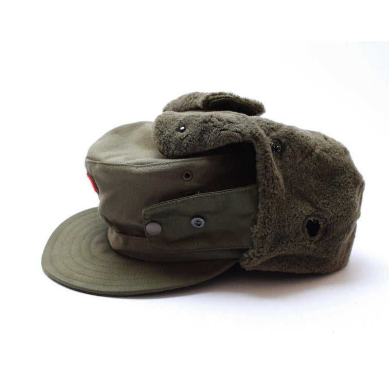 Véritable casquette militaire d'hiver de l'armée autrichienne, insigne d'insigne OD, chapeau olive, NEUF