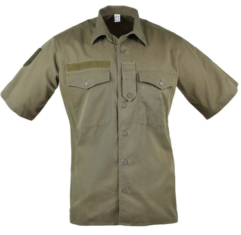 Genuine Austrian army shirt M65 O.D Military combat Short sleeve Olive BDU - GoMilitar