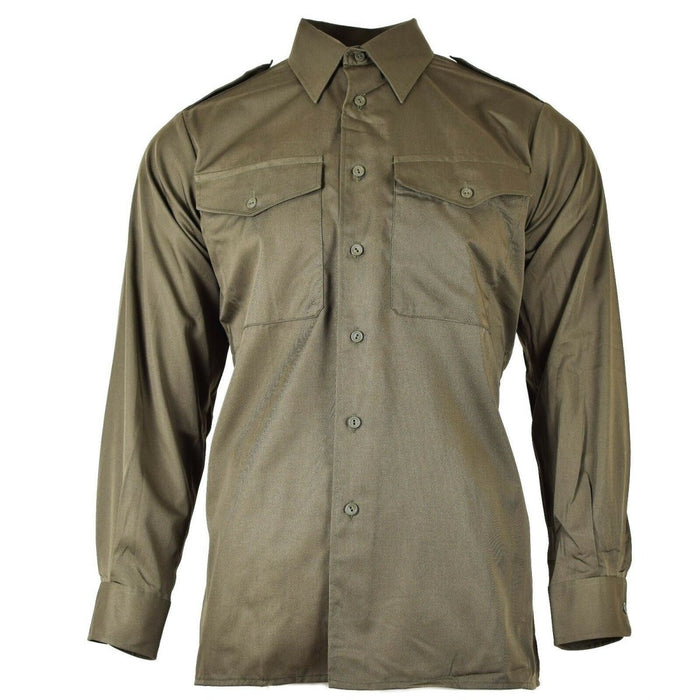 Genuine Austrian army shirt O.D Military combat long sleeve Olive BDU NEW - GoMilitar