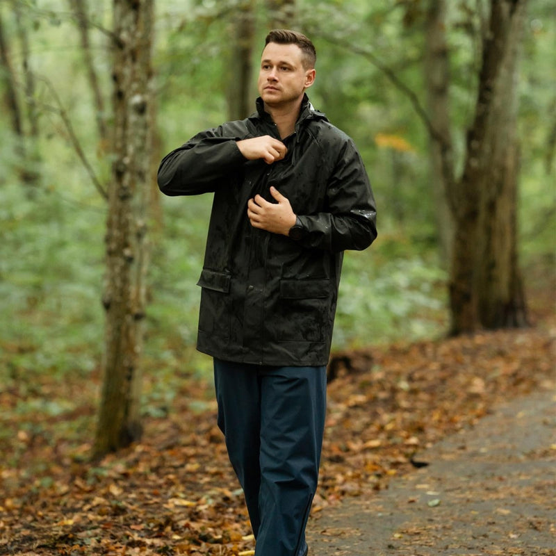 Veste de pluie de l'armée belge authentique, imperméable, légère, olive, NEUF