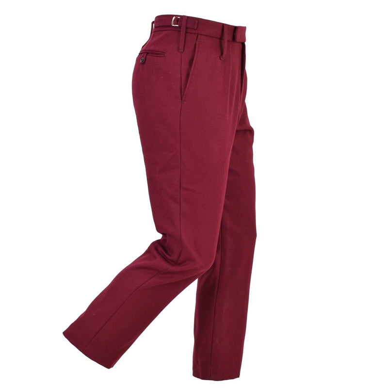 Pantalon d'uniforme de l'armée britannique authentique, robe royale hussards, pantalon bordeaux