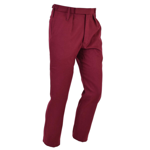 Pantalon d'uniforme de l'armée britannique authentique, robe royale hussards, pantalon bordeaux