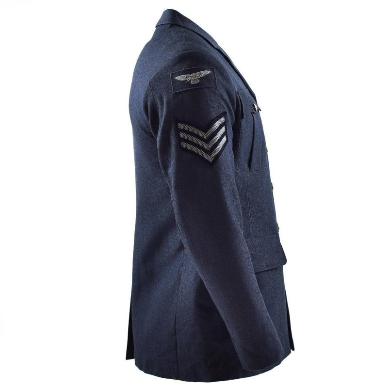 Véritable veste militaire britannique de cérémonie Air Force RAF militaire bleu