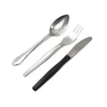 Genuine Czech army 3 pieces aluminum cutlery set white bag military surplus