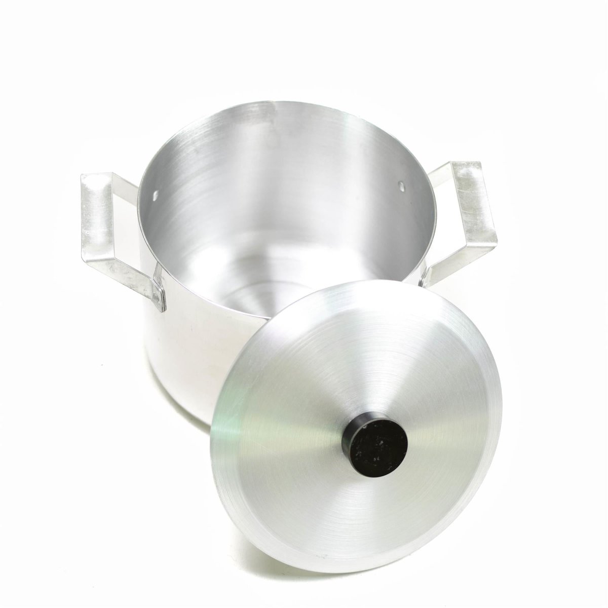 Véritable marmite de l'armée tchèque avec couvercle 2 l en aluminium Ustensiles de cuisine militaires 0,5 gal
