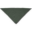 Green triangle-shaped fabric on a white background