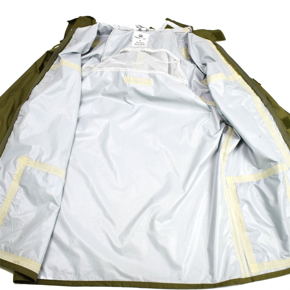 Genuine Danish army O.D wet weather jacket waterproof hooded rain coat Denmark
