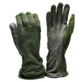 Véritables gants de combat de l'armée néerlandaise en cuir et fibre d'aramide AirForce militaire Nomex OD