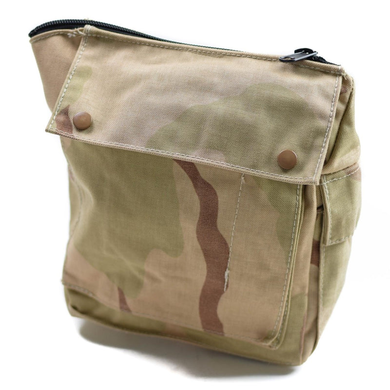 Genuine Dutch Army Gas mask bag Military Surplus Desert camo Shoulder pouch NEW