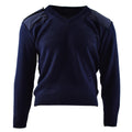 Pull militaire hollandais authentique bleu pull militaire col rond officier