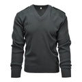 Véritable pull de l'armée néerlandaise Commando Jumper Pull col V vert foncé