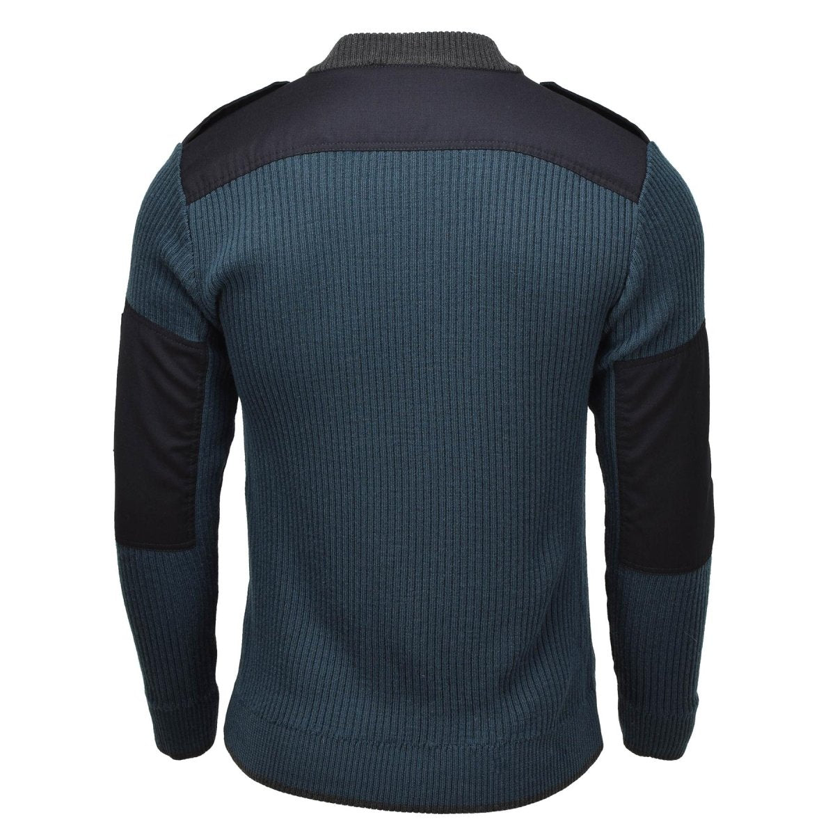 Genuine Dutch military pullover rib knit cold weather blue activewear sweater