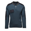 Genuine Dutch military pullover rib knit cold weather blue activewear sweater