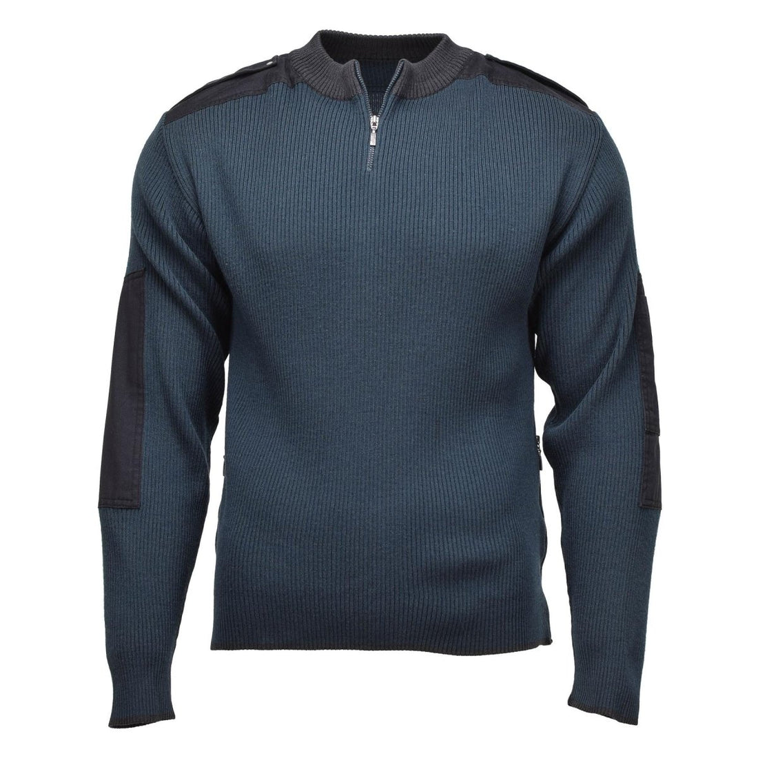 Pull bleu chaud à fermeture éclair d'origine militaire néerlandaise