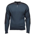 Pull bleu chaud à fermeture éclair d'origine militaire néerlandaise