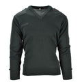 Pull hollandais authentique Pull de l'armée Pull Commando Vert foncé Col en V Homme NEUF 