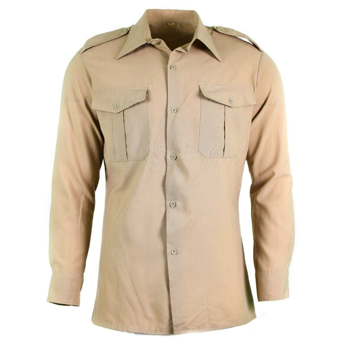 Véritable chemise de l'armée française fatigue dead stock chino kaki militaire poly laine NEUF
