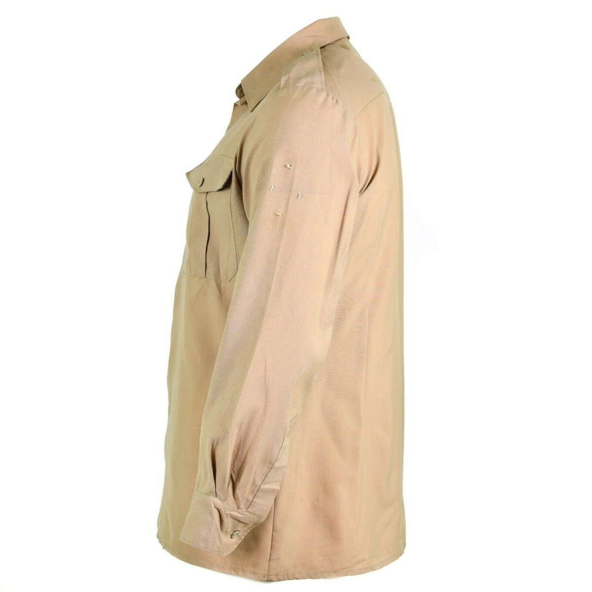 Véritable chemise de l'armée française fatigue dead stock chino kaki militaire poly laine NEUF
